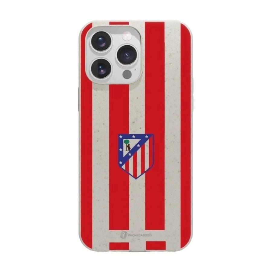 Phonecases3D iPhone 16 Pro Max Atlético de Madrid komposterbart cover, hvid billede 1