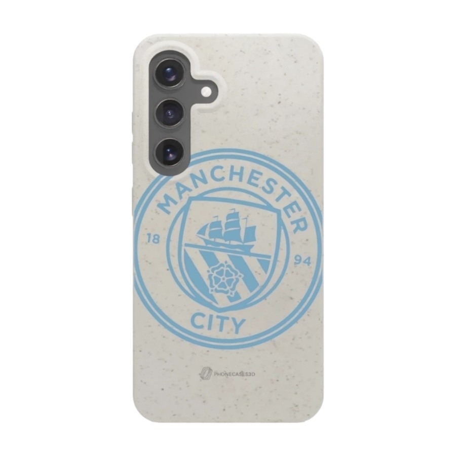 Phonecases3D Samsung Galaxy S25 Man City komposterbart cover, hvid billede 1