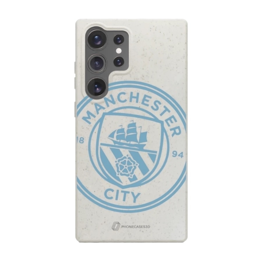 Phonecases3D Samsung Galaxy S25 Ultra Man City komposterbart cover, hvid billede 1
