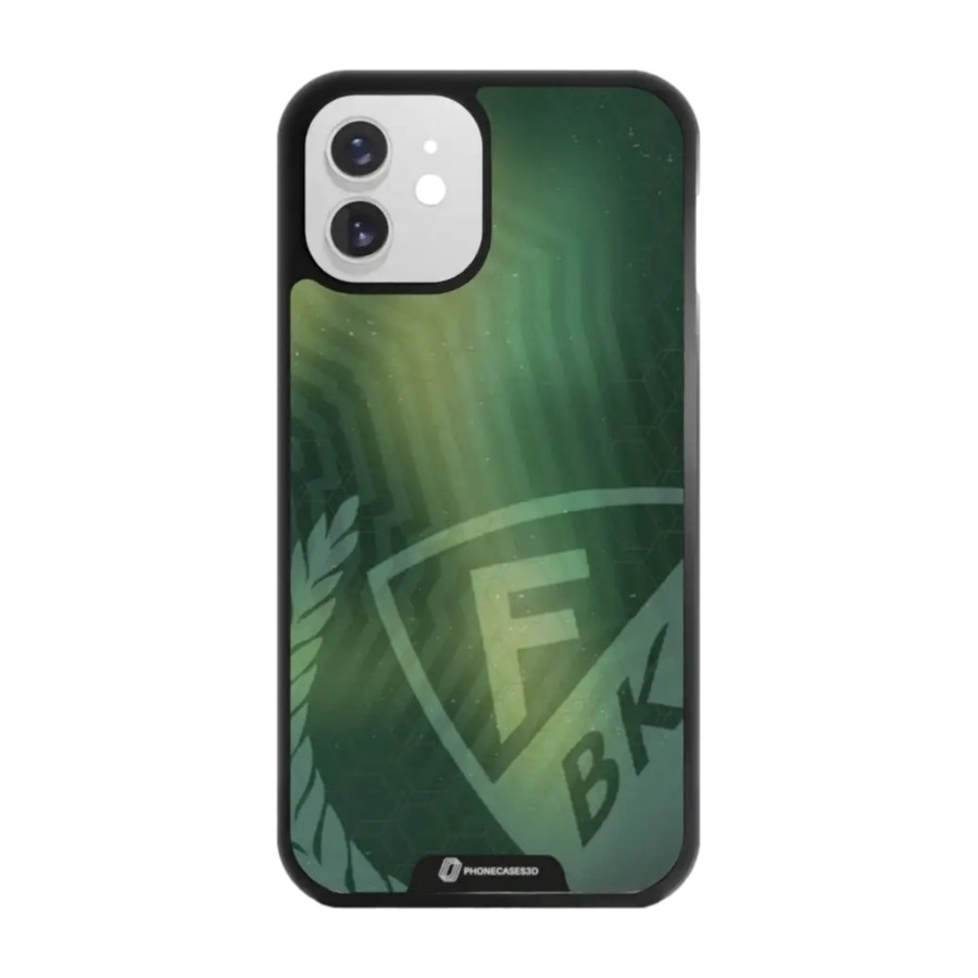 Phonecases3D iPhone 12 Färjestad BK 3D mobilcover, sort billede 1