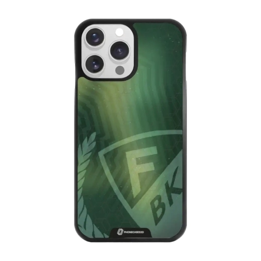 Phonecases3D iPhone 14 Pro Färjestad BK 3D mobilcover, sort billede 1