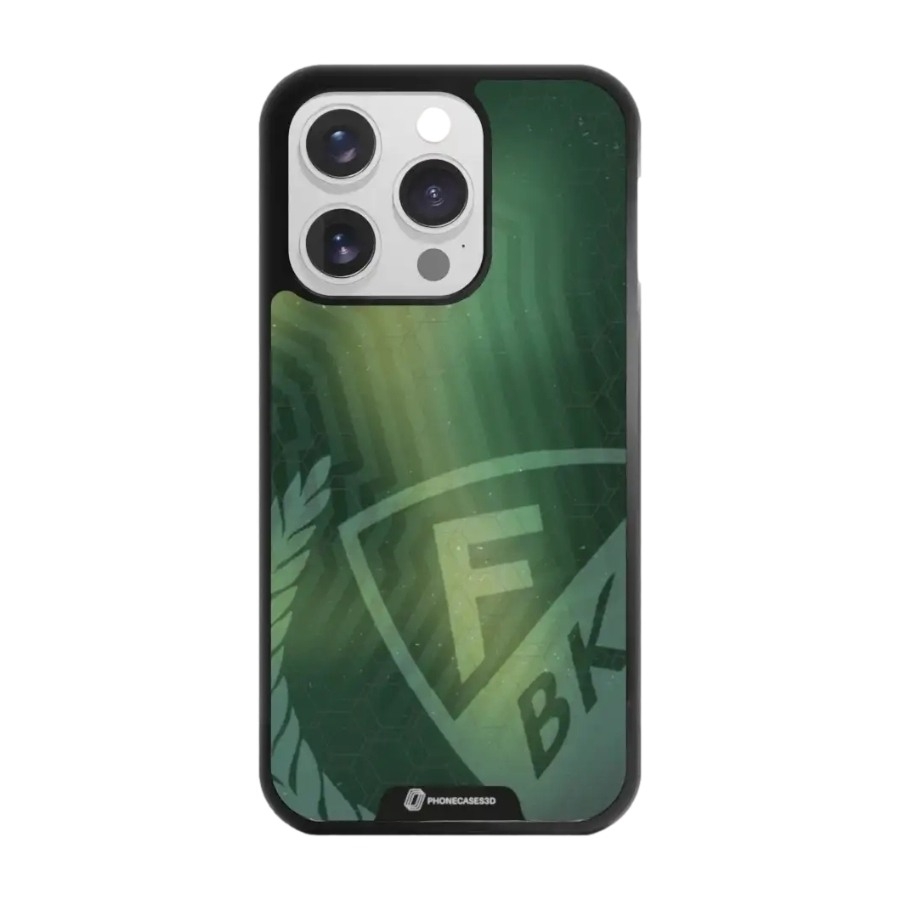 Phonecases3D iPhone 15 Pro Färjestad BK 3D mobilcover, sort billede 1