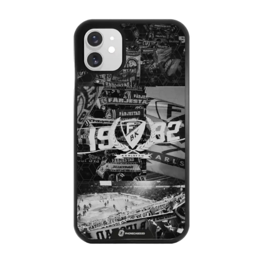 Phonecases3D iPhone 11 Färjestad BK 3D mobilcover, sort billede 1