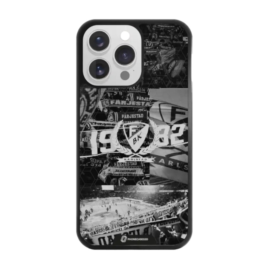 Phonecases3D iPhone 13 Pro Färjestad BK 3D mobilcover, sort billede 1
