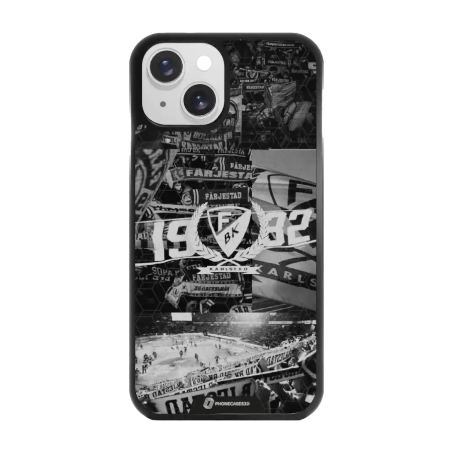 Phonecases3D iPhone 15 Färjestad BK 3D mobilcover, sort billede 1