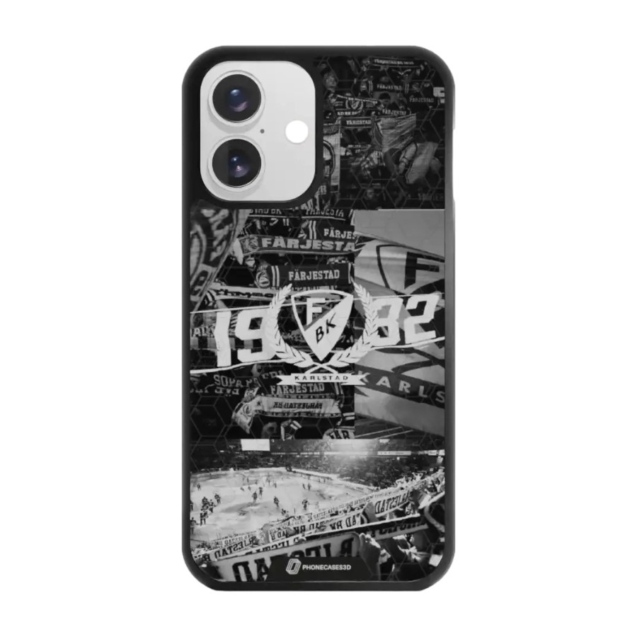 Phonecases3D iPhone 16 Färjestad BK 3D mobilcover, sort billede 1