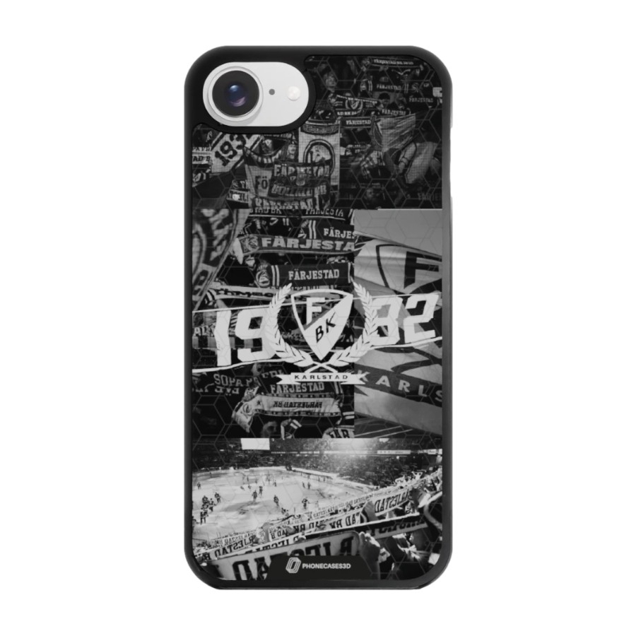 Phonecases3D iPhone 17e/16e Färjestad BK 3D mobilcover, sort billede 1