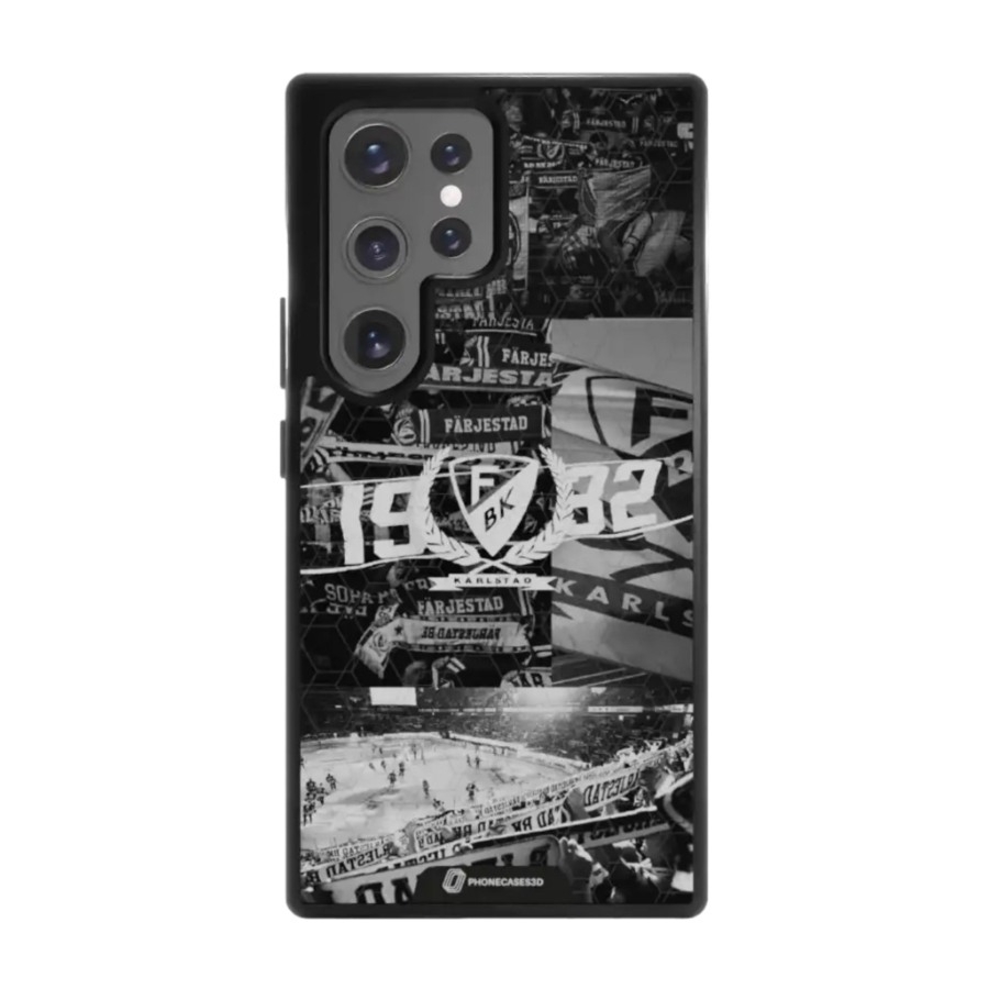 Phonecases3D Samsung Galaxy S25 Ultra Färjestad BK 3D mobilcover, sort billede 1