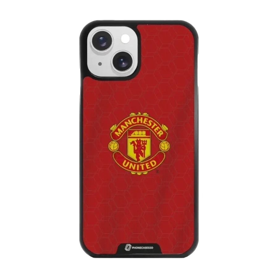 Phonecases3D iPhone 15 Manchester United FC 3D mobilcover, sort billede 1