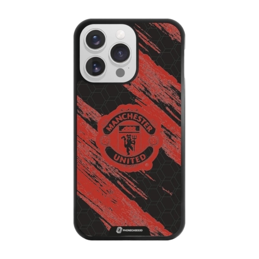 Phonecases3D iPhone 13 Pro Manchester United FC 3D mobilcover, sort billede 1