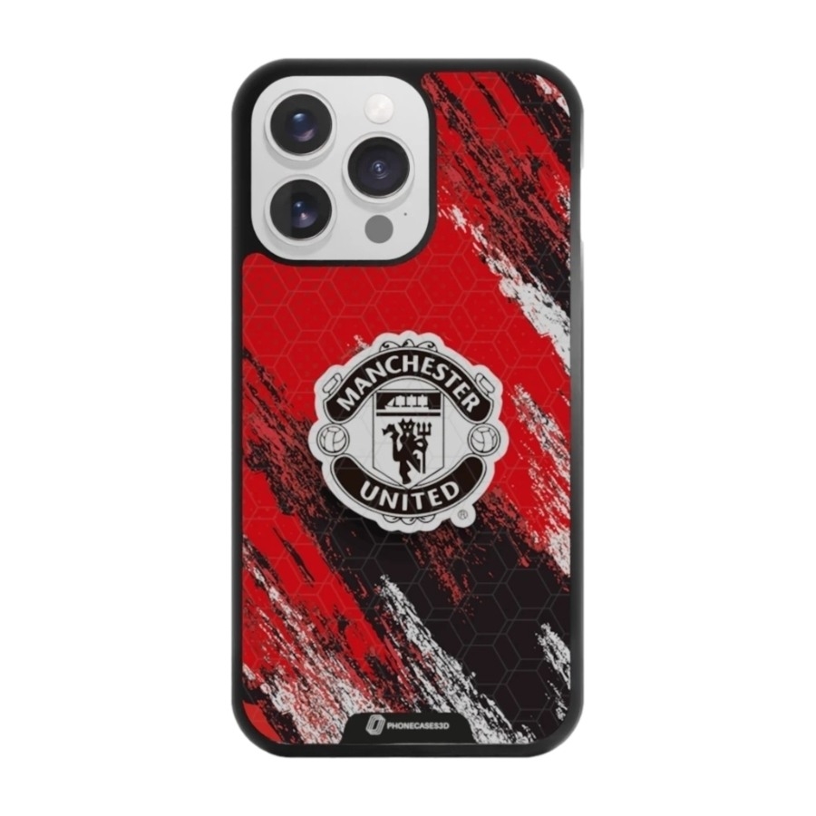 Phonecases3D iPhone 13 Pro Manchester United FC 3D mobilcover, sort billede 1