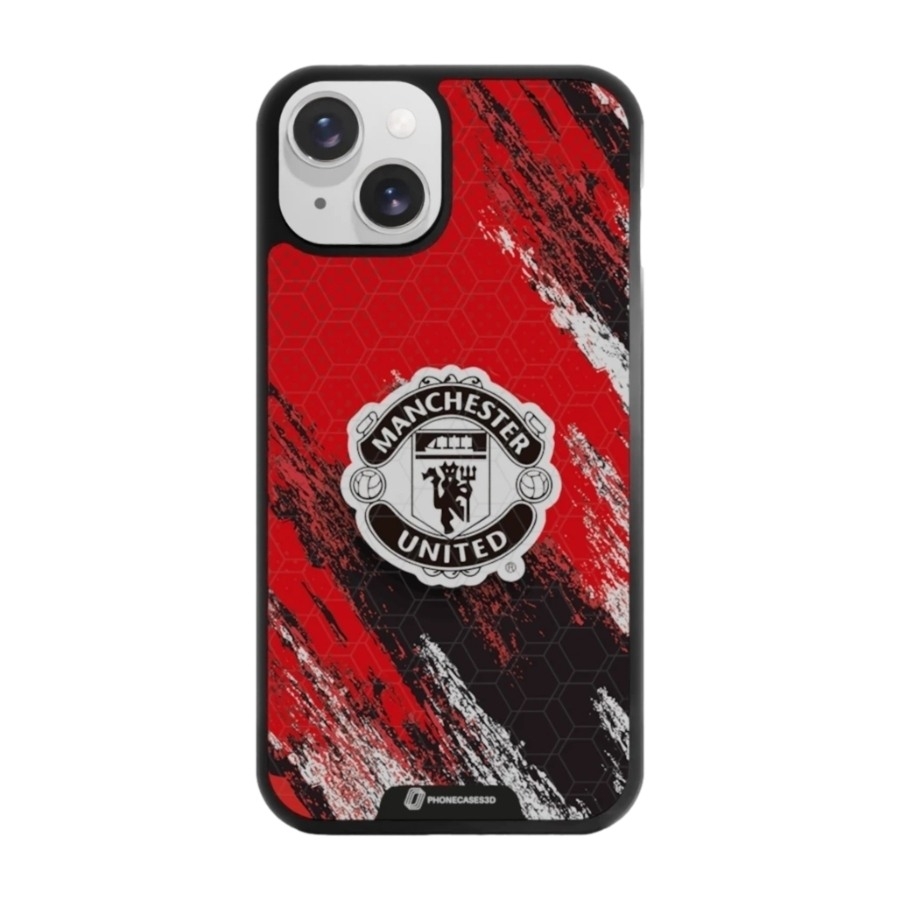Phonecases3D iPhone 14 Manchester United FC 3D mobilcover, sort billede 1
