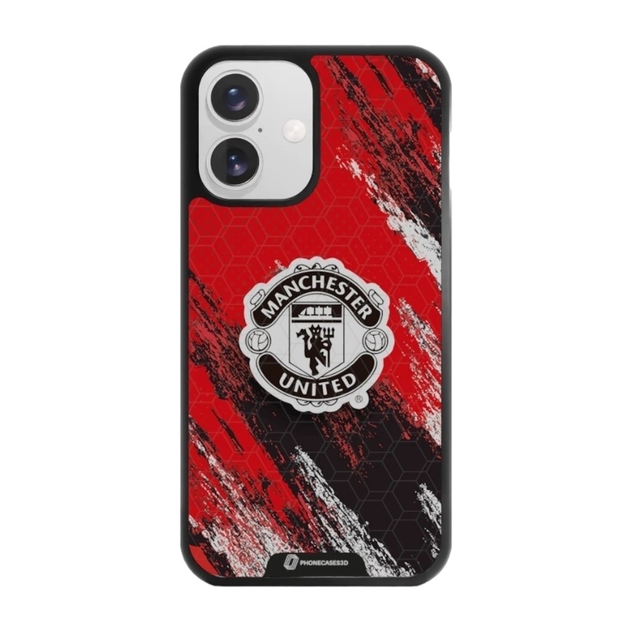 Phonecases3D iPhone 16 Manchester United FC 3D mobilcover, sort billede 1