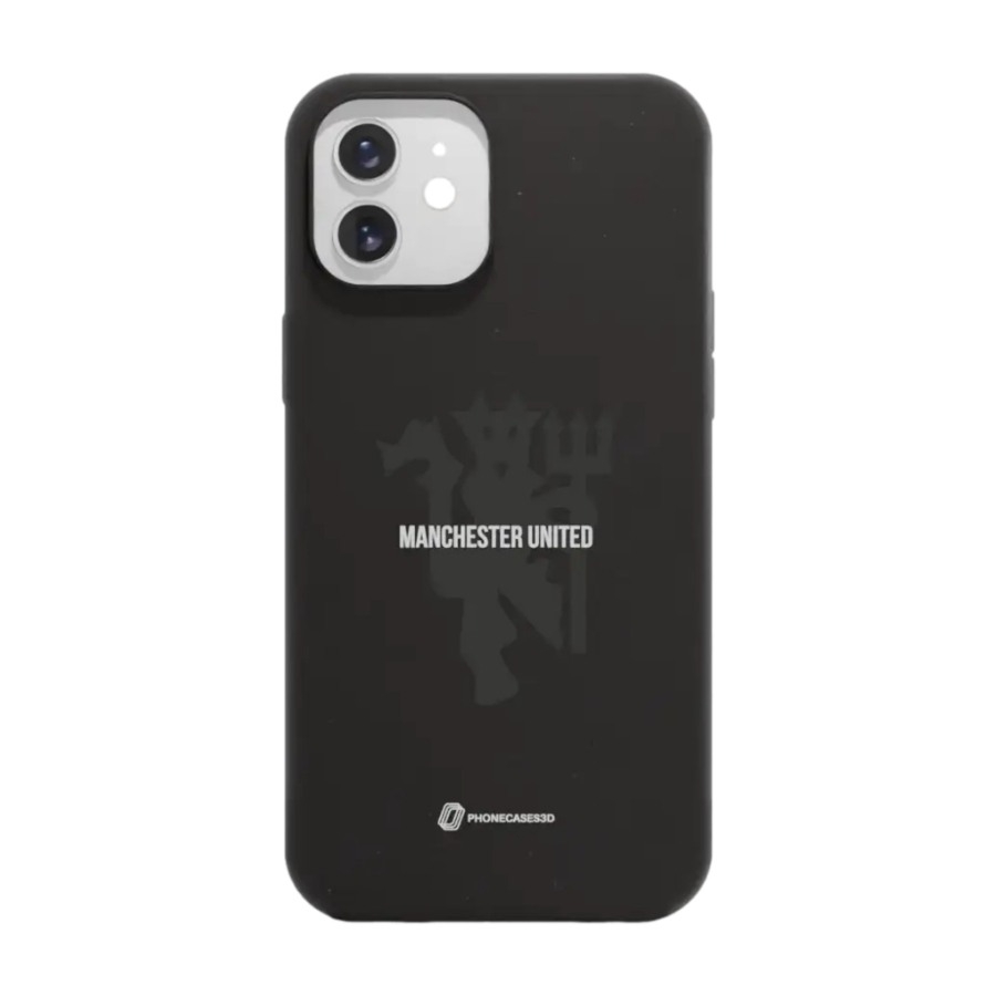 Phonecases3D iPhone 12 Manchester United FC komposterbart cover, sort billede 1