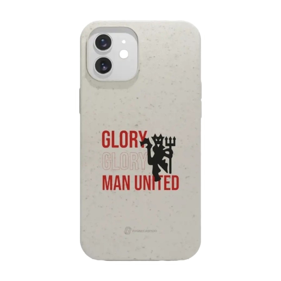 Phonecases3D iPhone 12 Manchester United FC komposterbart cover, hvid billede 1