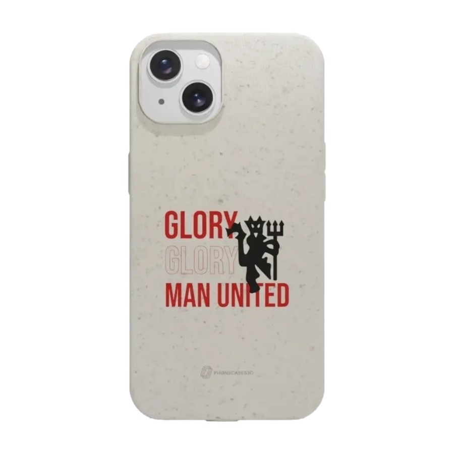 Phonecases3D iPhone 13 Manchester United FC komposterbart cover, hvid billede 1