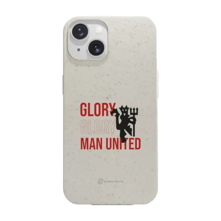 Phonecases3D iPhone 14 Manchester United FC komposterbart cover, hvid billede 1