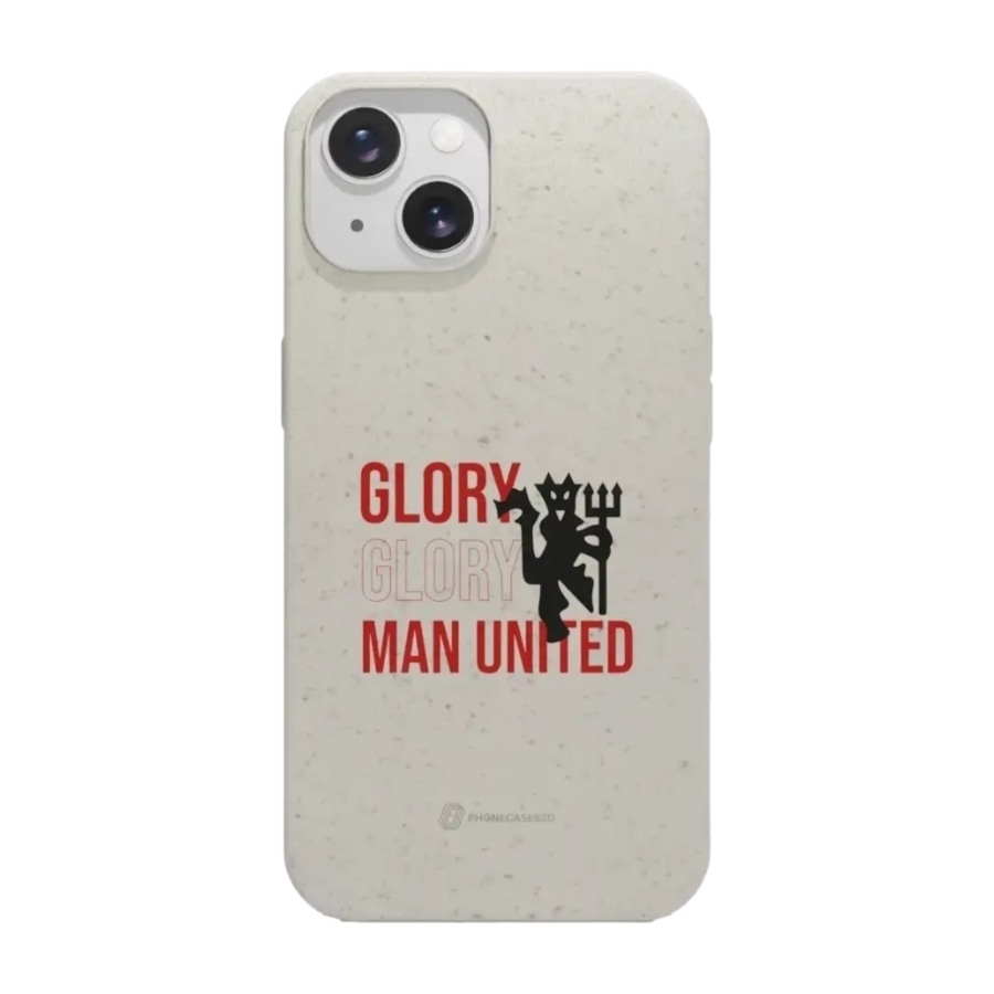 Phonecases3D iPhone 15 Manchester United FC komposterbart cover, hvid billede 1