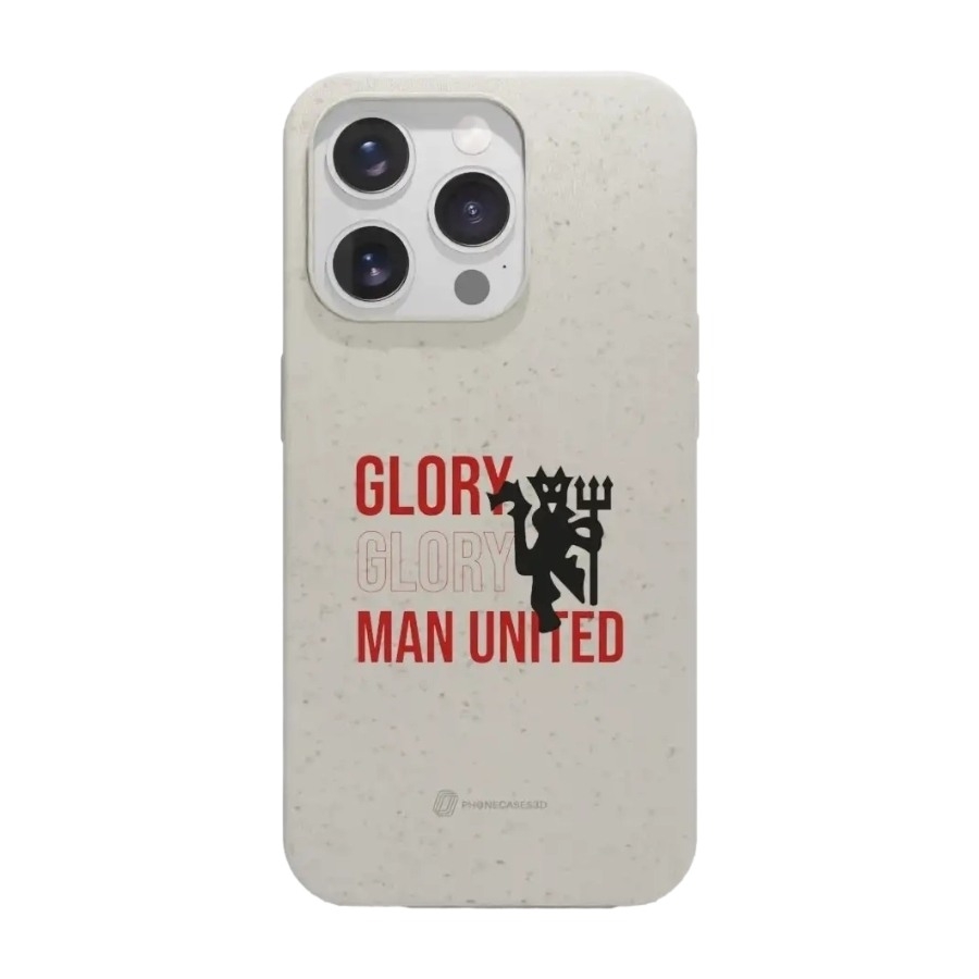 Phonecases3D iPhone 15 Pro Manchester United FC komposterbart cover, hvid billede 1