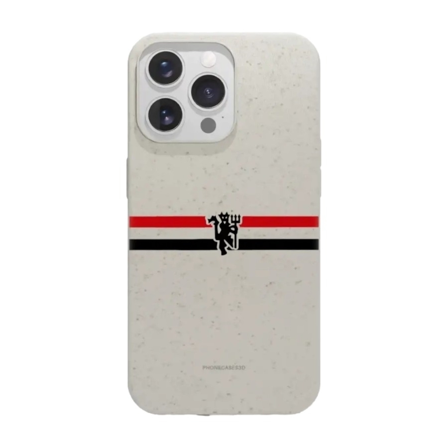 Phonecases3D iPhone 13 Pro Manchester United FC komposterbart cover, hvid billede 1