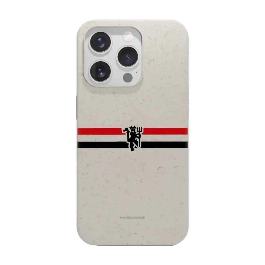 Phonecases3D iPhone 15 Pro Manchester United FC komposterbart cover, hvid billede 1