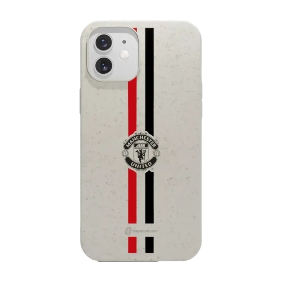 Phonecases3D iPhone 12 Manchester United FC komposterbart cover, hvid billede 1