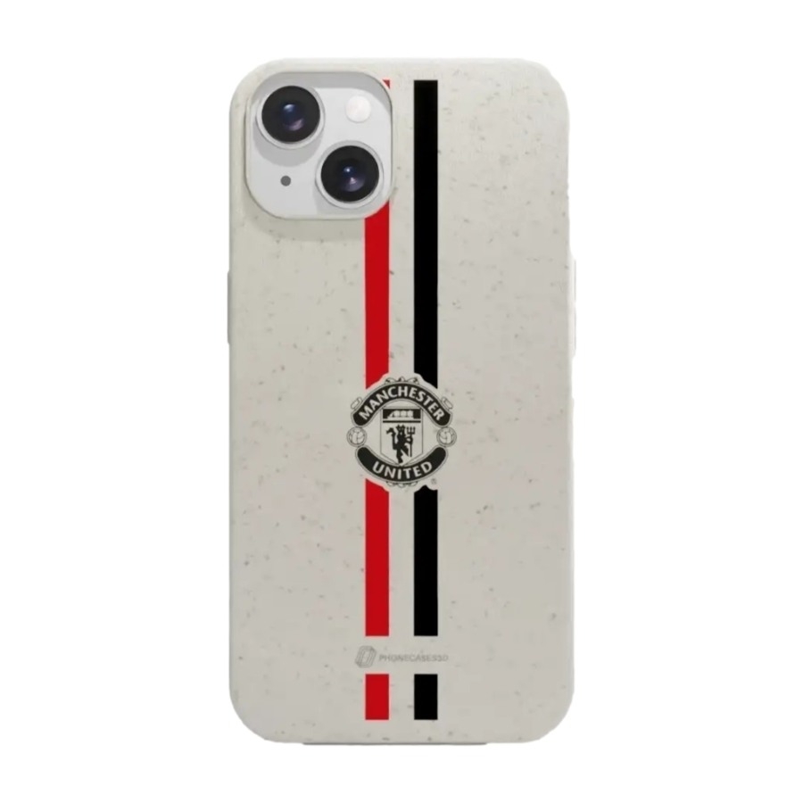 Phonecases3D iPhone 14 Manchester United FC komposterbart cover, hvid billede 1