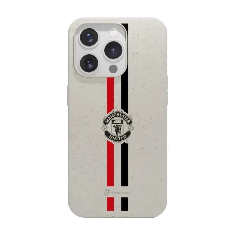 Phonecases3D iPhone 15 Pro Manchester United FC komposterbart cover, hvid billede 1