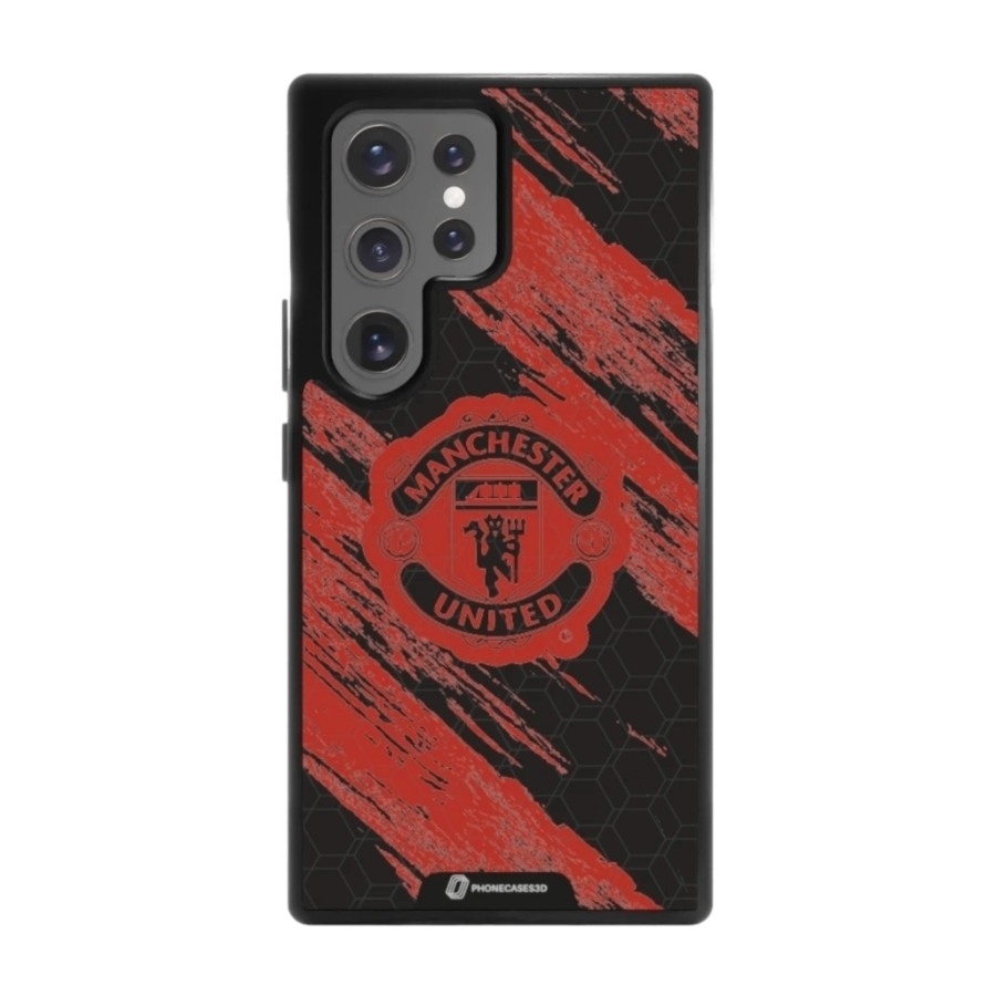 Phonecases3D Samsung Galaxy S25 Ultra Manchester United FC 3D mobilcover, sort billede 1