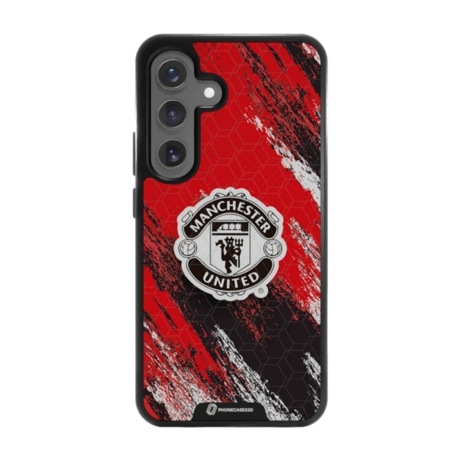 Phonecases3D Samsung Galaxy S25 Manchester United FC 3D mobilcover, sort billede 1