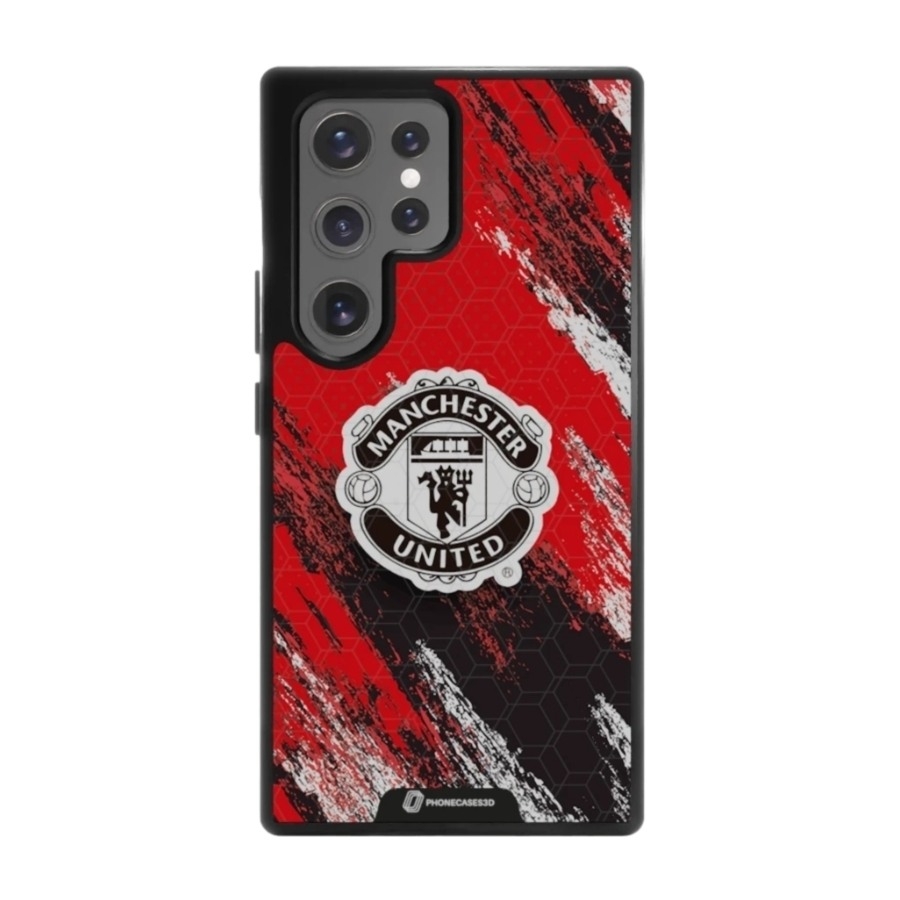 Phonecases3D Samsung Galaxy S25 Ultra Manchester United FC 3D mobilcover, sort billede 1