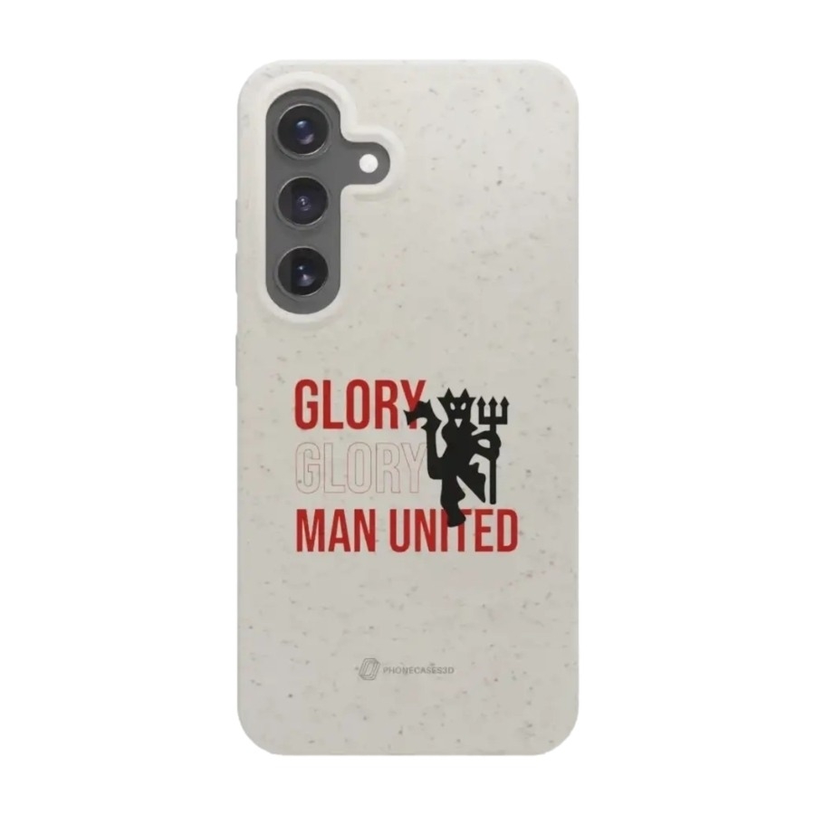Phonecases3D Samsung Galaxy S25 Manchester United FC komposterbart cover, hvid billede 1
