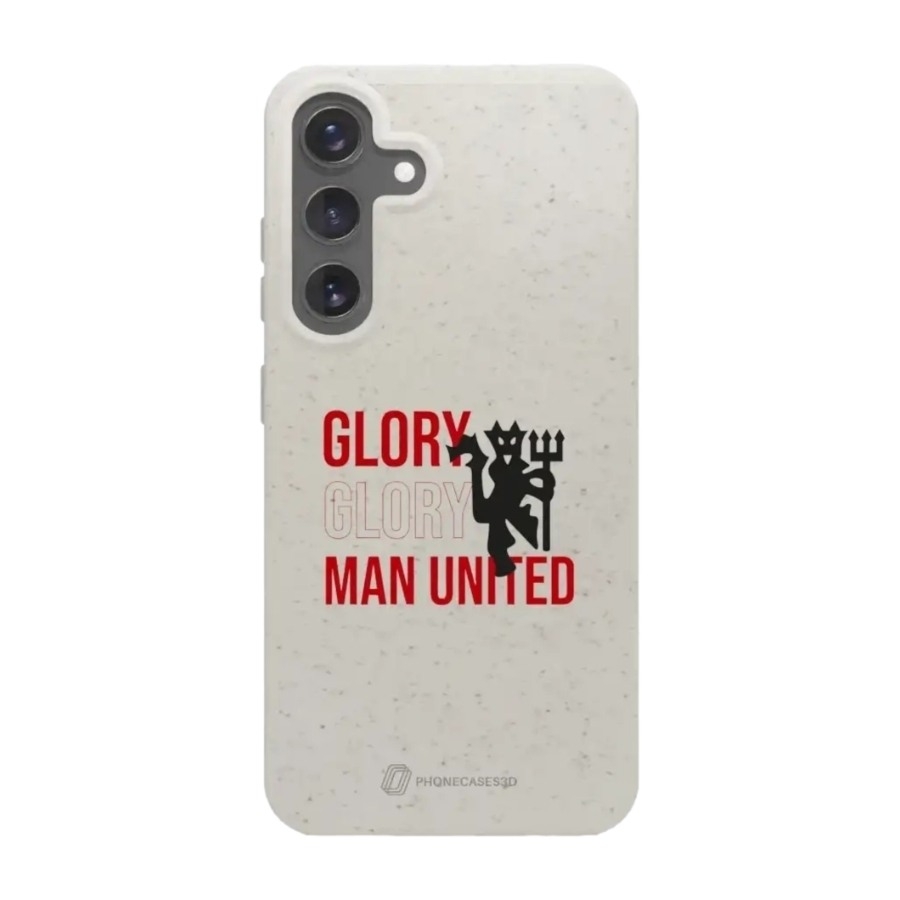 Phonecases3D Samsung Galaxy S25+ Manchester United FC komposterbart cover, hvid billede 1