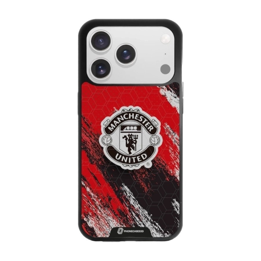 Phonecases3D iPhone 17 Pro Manchester United FC 3D mobilcover, sort billede 1