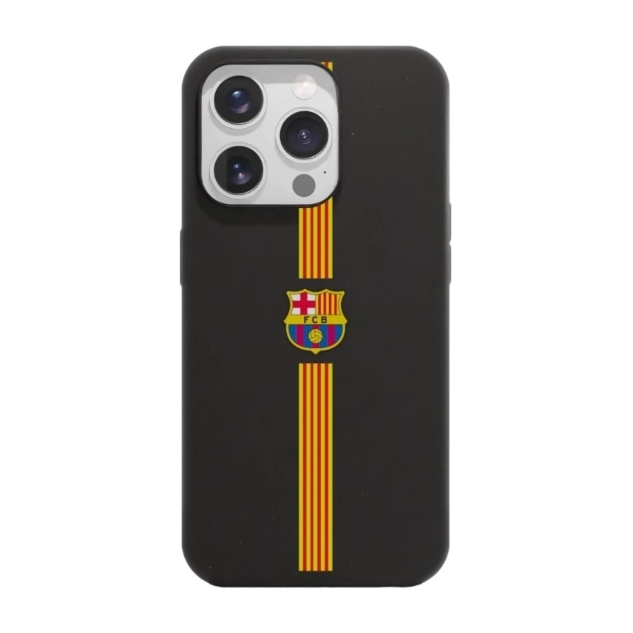Phonecases3D iPhone 15 Pro FC Barcelona komposterbart cover, sort billede 1
