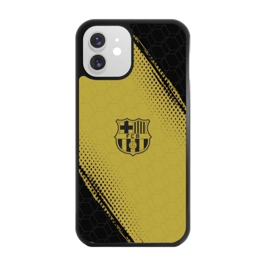 Phonecases3D iPhone 12 FC Barcelona 3D mobilcover, sort billede 1