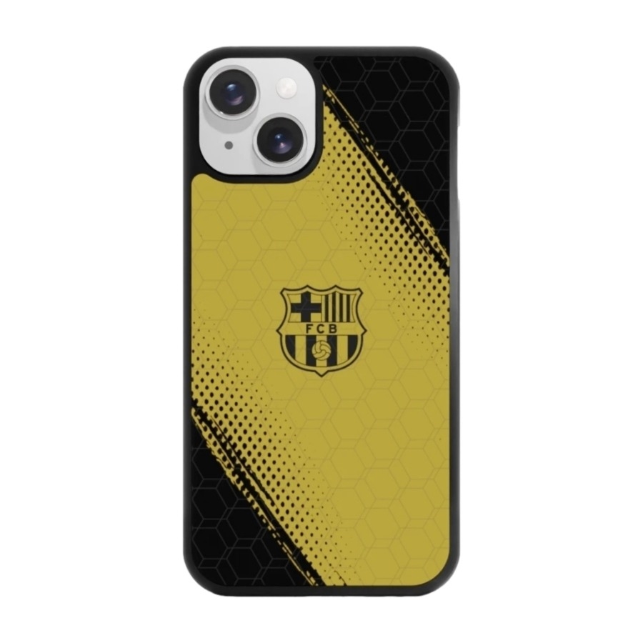Phonecases3D iPhone 14 FC Barcelona 3D mobilcover, sort billede 1
