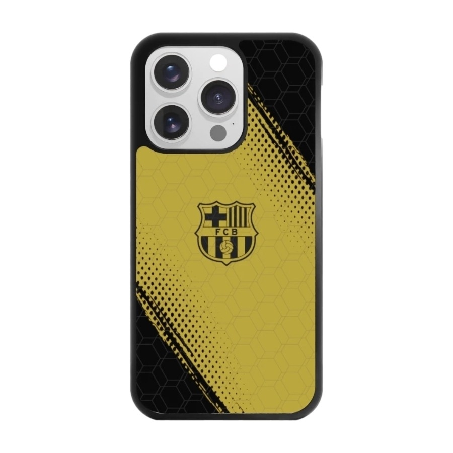 Phonecases3D iPhone 15 Pro FC Barcelona 3D mobilcover, sort billede 1