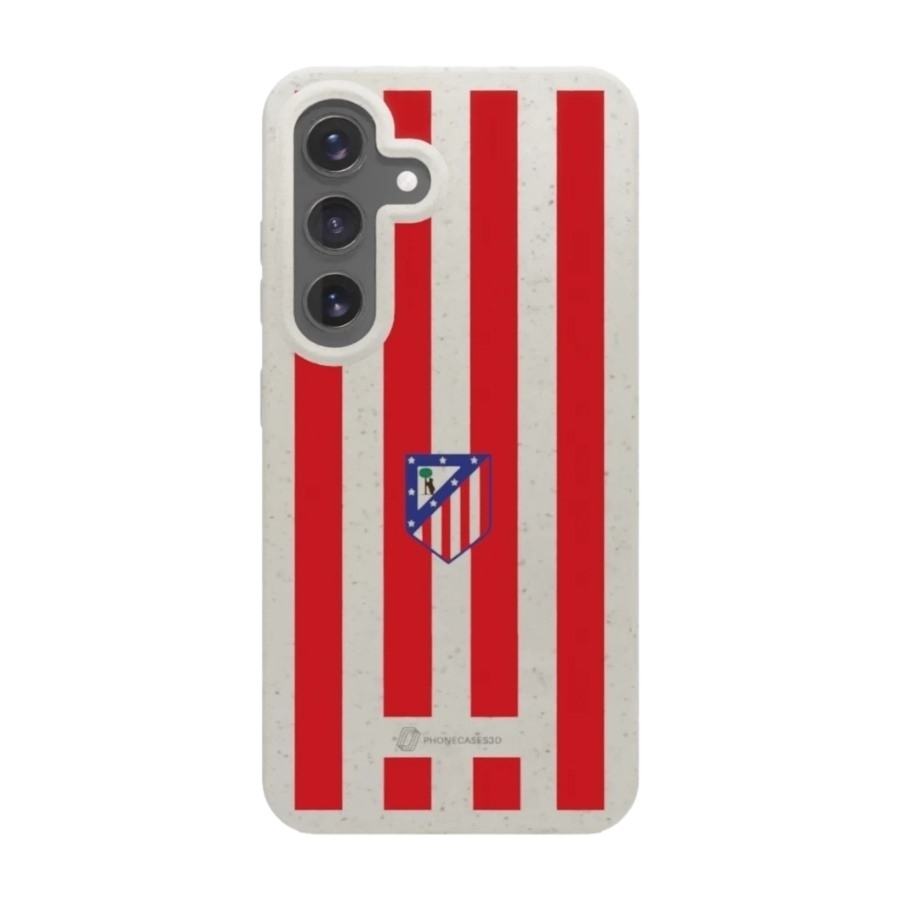 Phonecases3D Samsung Galaxy S25 Atlético de Madrid komposterbart cover, hvid billede 1