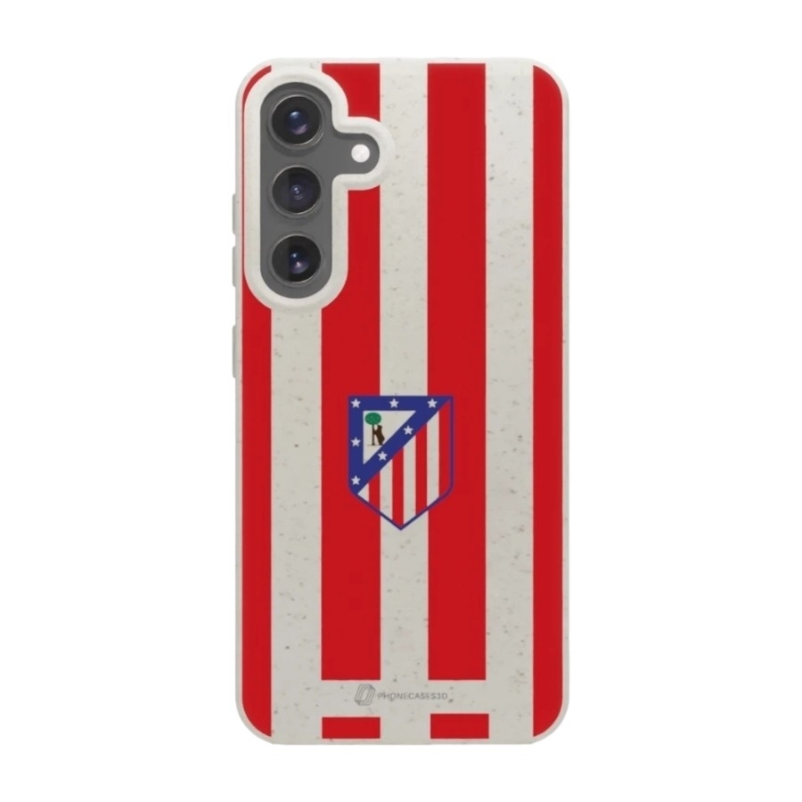 Phonecases3D Samsung Galaxy S25+ Atlético de Madrid komposterbart cover, hvid billede 1