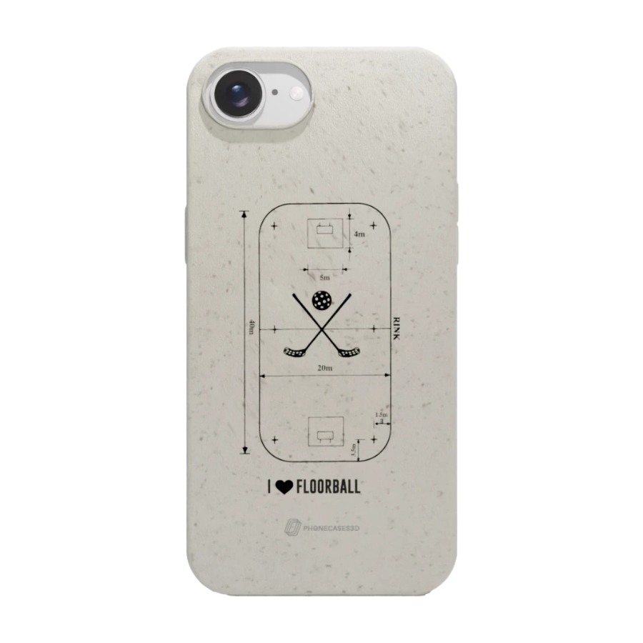 Phonecases3D iPhone 17e/16e Pixbo IBK komposterbart cover, hvid billede 1