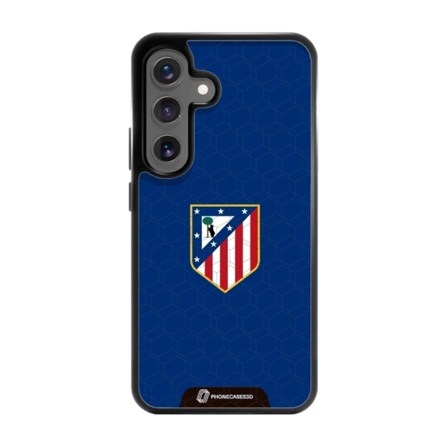 Phonecases3D Samsung Galaxy S25 Atlético de Madrid 3D mobilcover, sort billede 1
