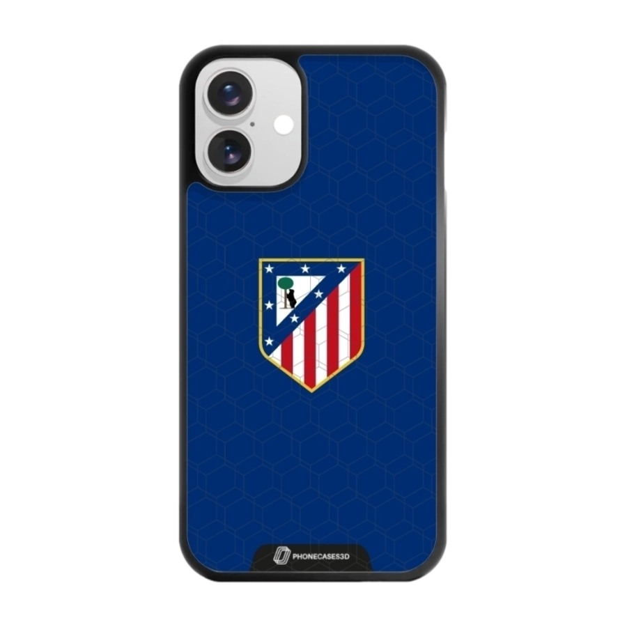 Phonecases3D iPhone 16 Plus Atlético de Madrid 3D mobilcover, sort billede 1
