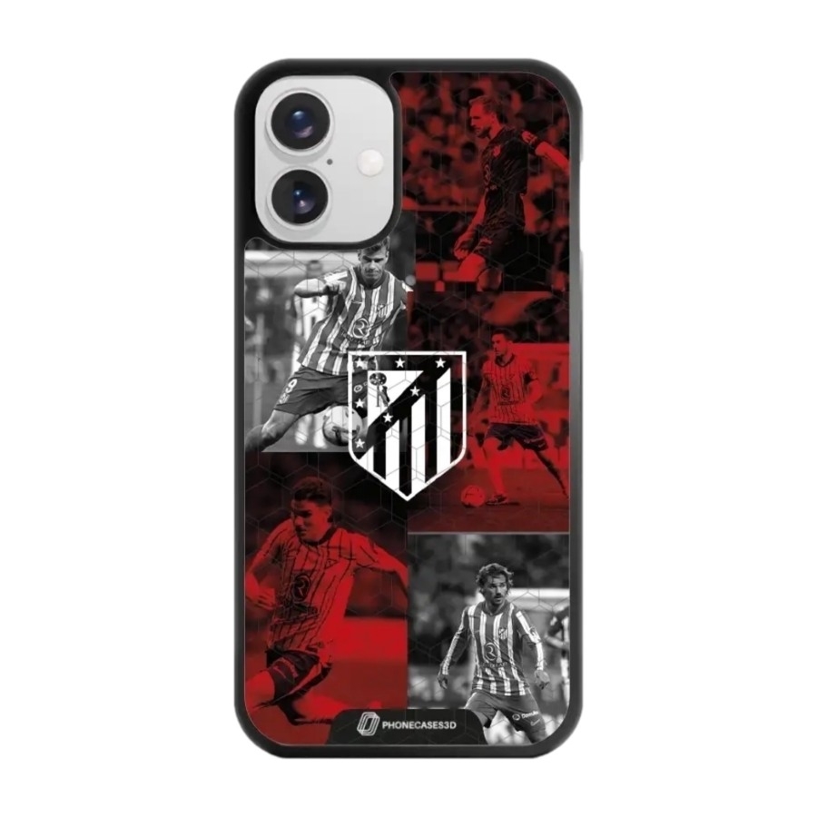 Phonecases3D iPhone 16 Plus Atlético de Madrid 3D mobilcover, sort billede 1