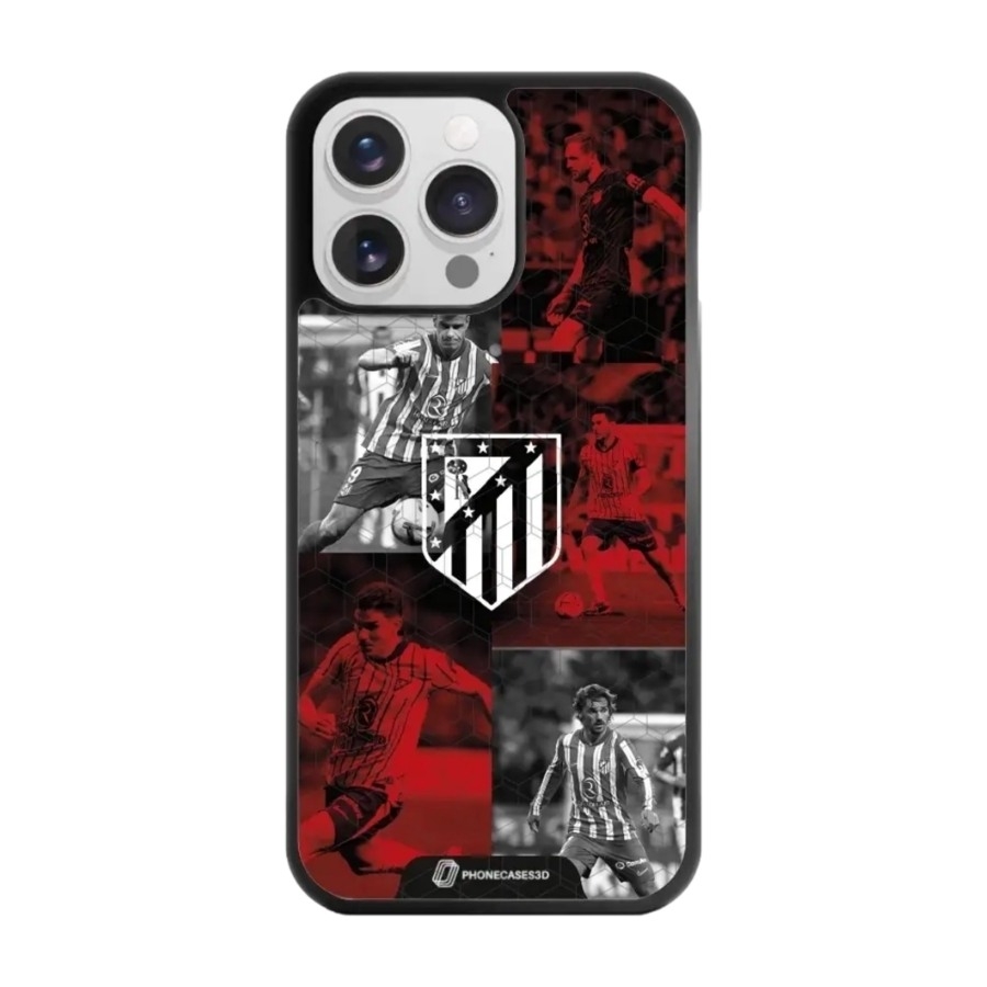 Phonecases3D iPhone 16 Pro Max Atlético de Madrid 3D mobilcover, sort billede 1