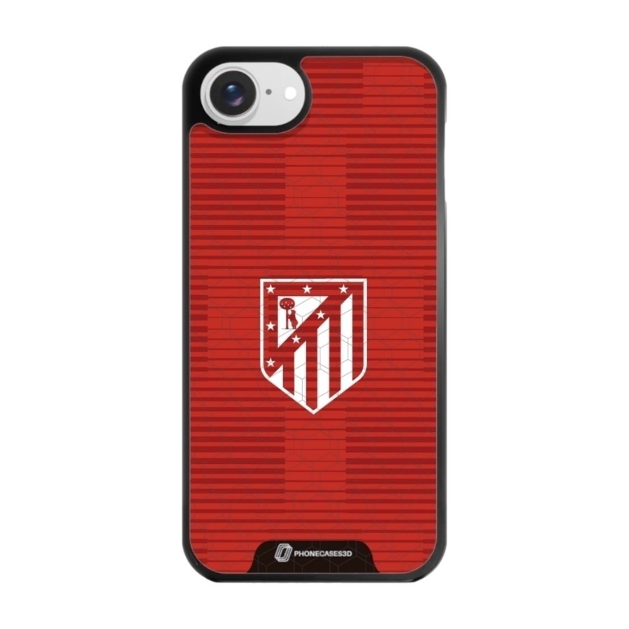 Phonecases3D iPhone 17e/16e Atlético de Madrid 3D mobilcover, sort billede 1