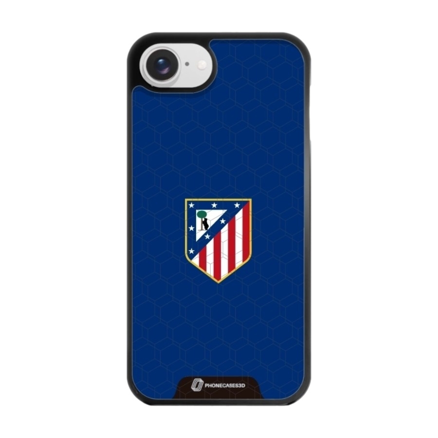 Phonecases3D iPhone 17e/16e Atlético de Madrid 3D mobilcover, sort billede 1