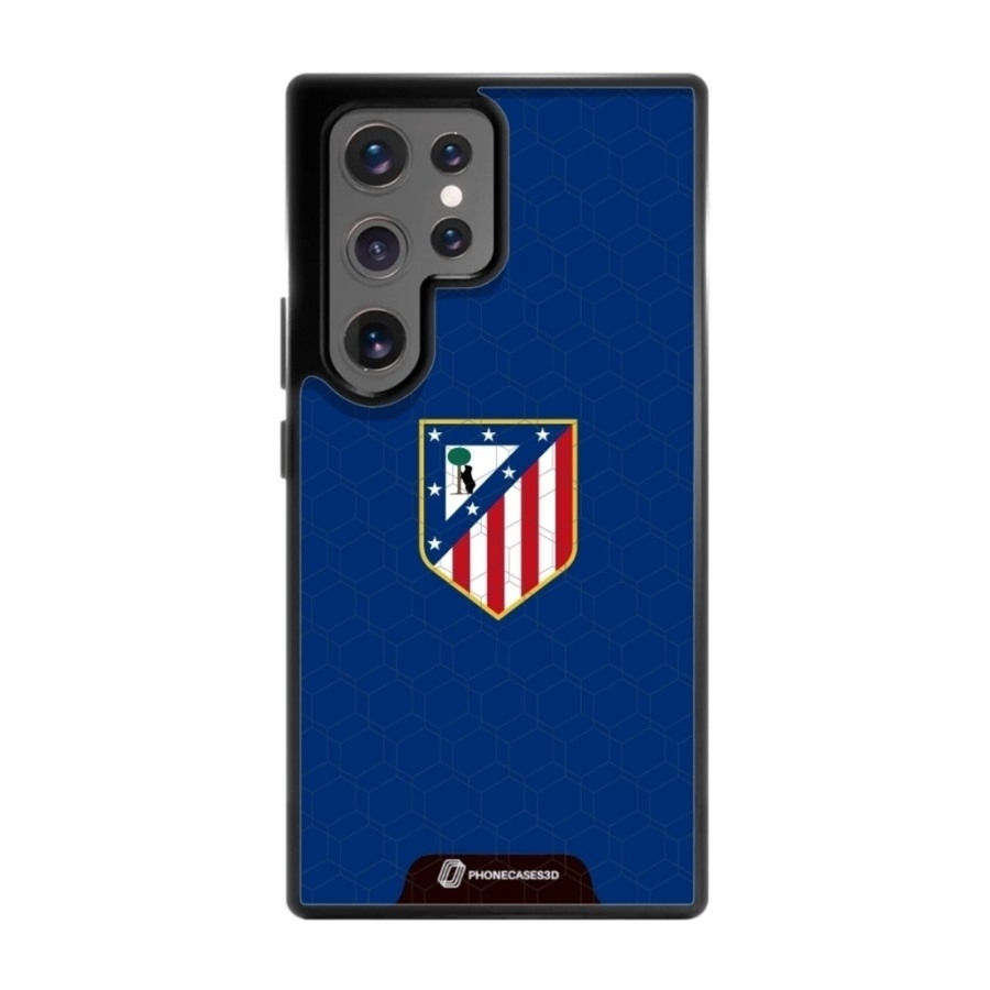 Phonecases3D Samsung Galaxy S25 Ultra Atlético de Madrid 3D mobilcover, sort billede 1