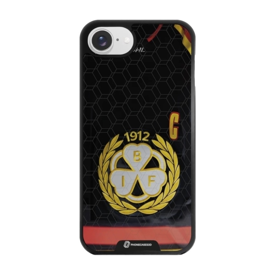 Phonecases3D iPhone 17e/16e Brynäs IF 3D mobilcover, sort billede 1