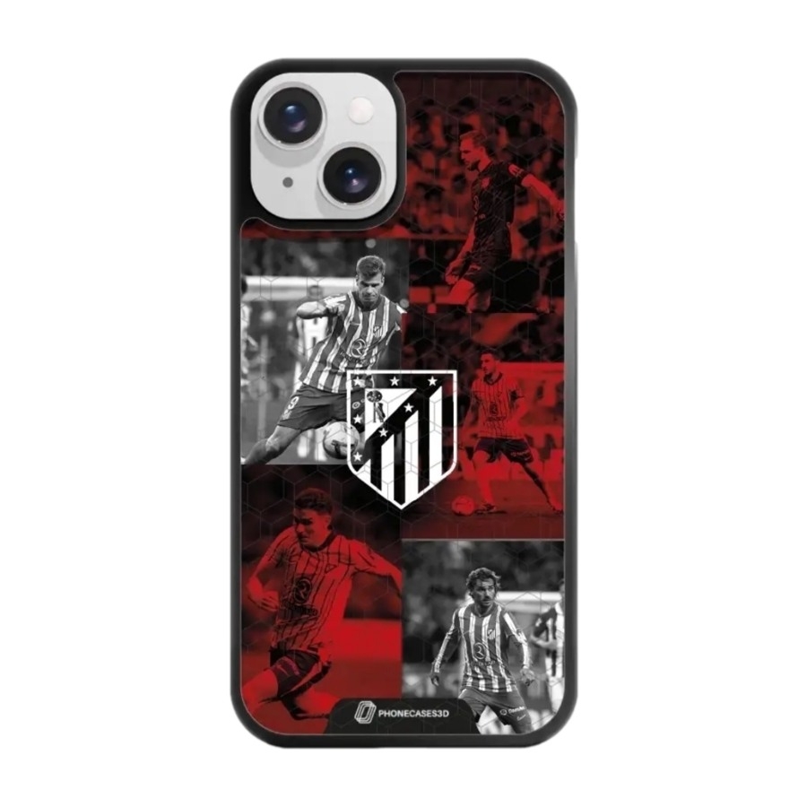 Phonecases3D iPhone 14 Atlético de Madrid 3D mobilcover, sort billede 1